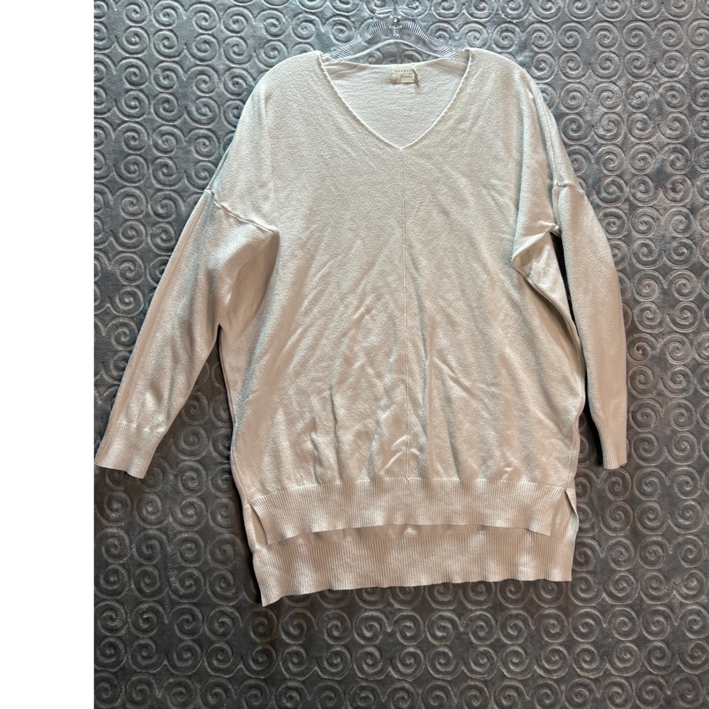 Dreamers‎ by Debut V Neck Oversized Knit Sweater M/L Cream